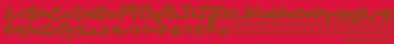 JenkinsAlbino Font – Brown Fonts on Red Background