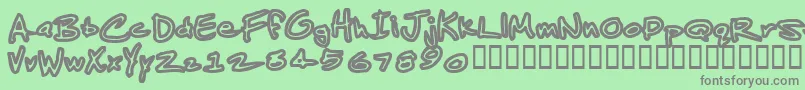 JenkinsAlbino Font – Gray Fonts on Green Background