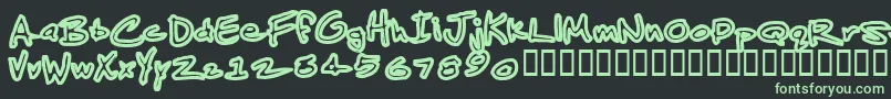 JenkinsAlbino Font – Green Fonts on Black Background