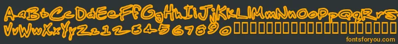 JenkinsAlbino Font – Orange Fonts on Black Background