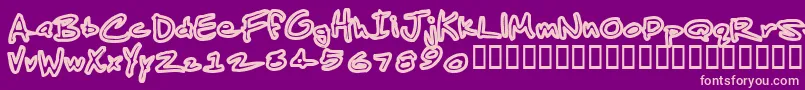 JenkinsAlbino Font – Pink Fonts on Purple Background