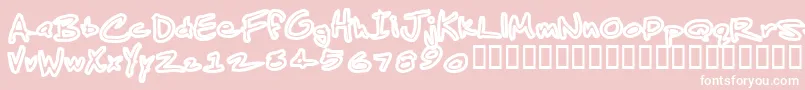 JenkinsAlbino Font – White Fonts on Pink Background