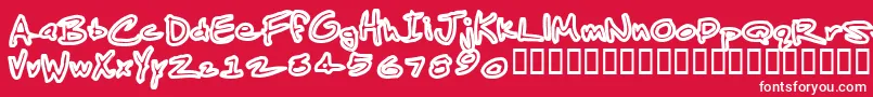 JenkinsAlbino Font – White Fonts on Red Background