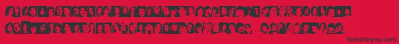 FacesFemale Font – Black Fonts on Red Background