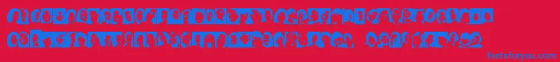 FacesFemale Font – Blue Fonts on Red Background