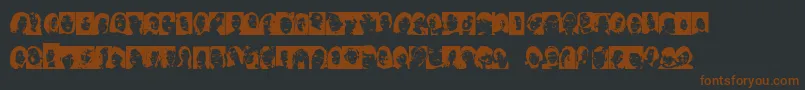 FacesFemale-fontti – ruskeat fontit mustalla taustalla