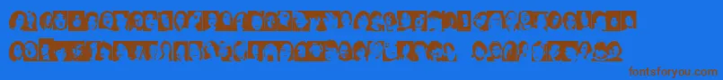 FacesFemale Font – Brown Fonts on Blue Background