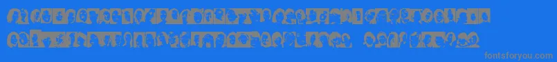 FacesFemale Font – Gray Fonts on Blue Background