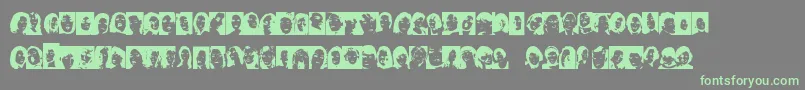 FacesFemale Font – Green Fonts on Gray Background