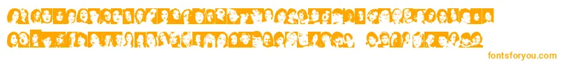 FacesFemale Font – Orange Fonts on White Background