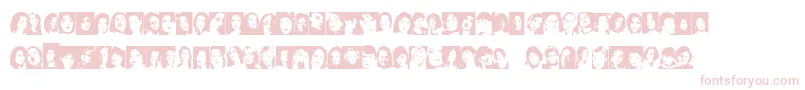 フォントFacesFemale – 白い背景にピンクのフォント