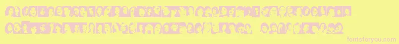 FacesFemale Font – Pink Fonts on Yellow Background