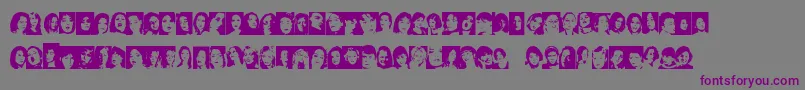 FacesFemale Font – Purple Fonts on Gray Background