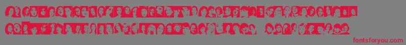 FacesFemale Font – Red Fonts on Gray Background