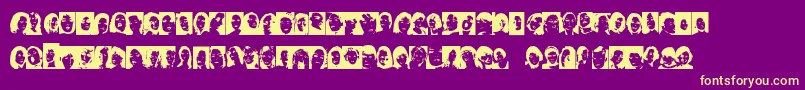 FacesFemale Font – Yellow Fonts on Purple Background