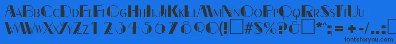 BealevarigatedRegularDb Font – Black Fonts on Blue Background