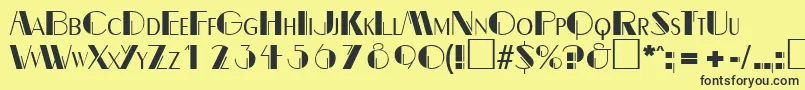 BealevarigatedRegularDb-Schriftart – Schwarze Schriften auf gelbem Hintergrund