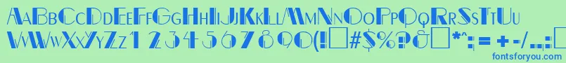 BealevarigatedRegularDb Font – Blue Fonts on Green Background