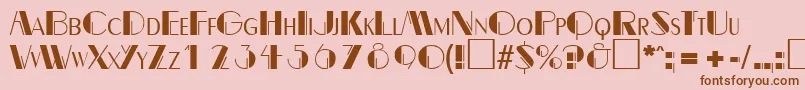 BealevarigatedRegularDb Font – Brown Fonts on Pink Background