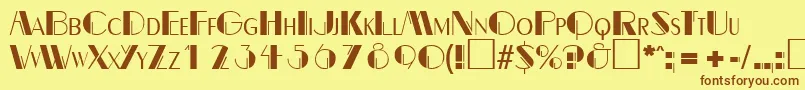 BealevarigatedRegularDb Font – Brown Fonts on Yellow Background