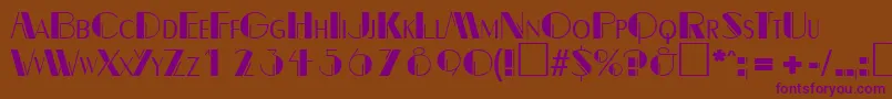 BealevarigatedRegularDb Font – Purple Fonts on Brown Background