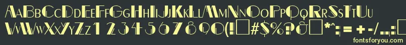 BealevarigatedRegularDb Font – Yellow Fonts on Black Background