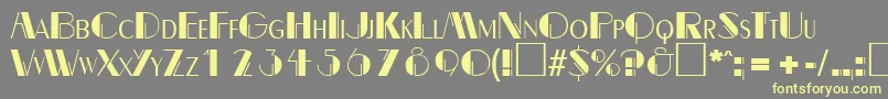 BealevarigatedRegularDb Font – Yellow Fonts on Gray Background