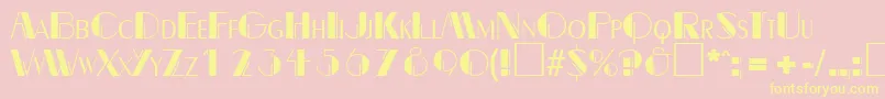 BealevarigatedRegularDb Font – Yellow Fonts on Pink Background