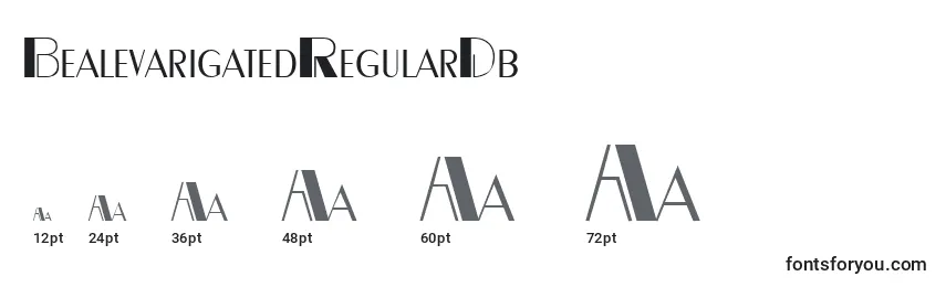 BealevarigatedRegularDb Font Sizes