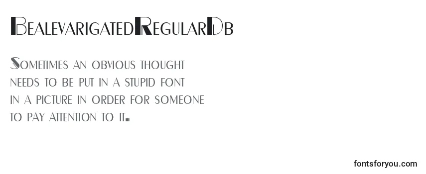 BealevarigatedRegularDb Font