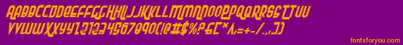RokikierProItalic Font – Orange Fonts on Purple Background