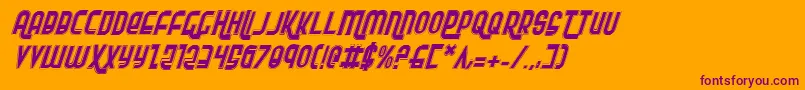 RokikierProItalic Font – Purple Fonts on Orange Background