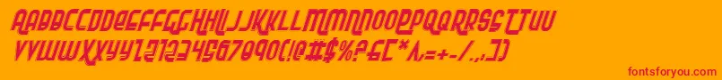 RokikierProItalic Font – Red Fonts on Orange Background