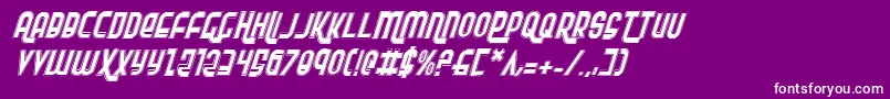 Шрифт RokikierProItalic – белые шрифты на фиолетовом фоне