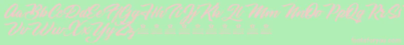 BlackDiamondsPersonalUse Font – Pink Fonts on Green Background