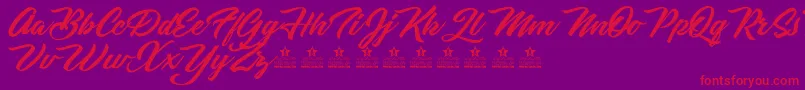 BlackDiamondsPersonalUse Font – Red Fonts on Purple Background