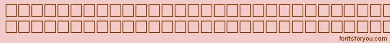 OblemitalRegular-Schriftart – Braune Schriften auf rosa Hintergrund