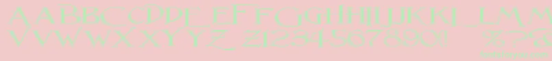 LightfootFlutedExtraExpandedRegular Font – Green Fonts on Pink Background