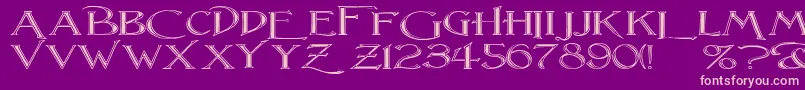 LightfootFlutedExtraExpandedRegular Font – Pink Fonts on Purple Background