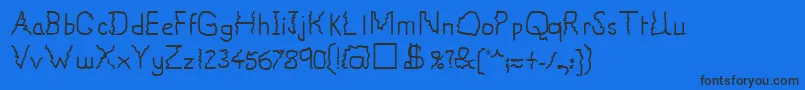 Шрифт Volts – чёрные шрифты на синем фоне