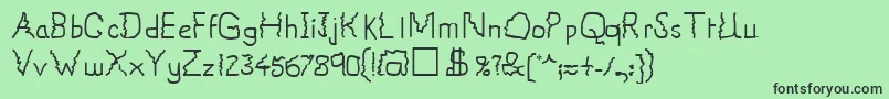 Volts Font – Black Fonts on Green Background
