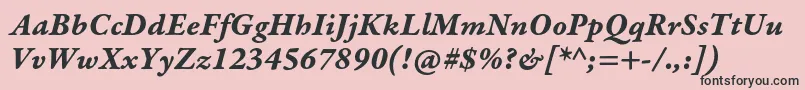 GaramondpremrproBditcapt Font – Black Fonts on Pink Background