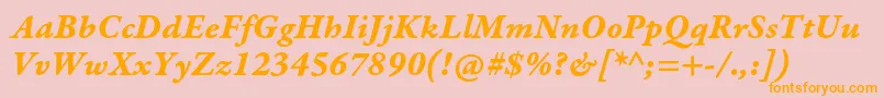 GaramondpremrproBditcapt Font – Orange Fonts on Pink Background