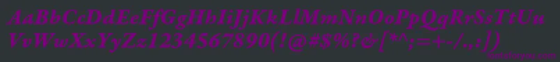 Шрифт GaramondpremrproBditcapt – фиолетовые шрифты на чёрном фоне