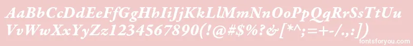 GaramondpremrproBditcapt Font – White Fonts on Pink Background