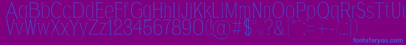 AgajdaThin Font – Blue Fonts on Purple Background