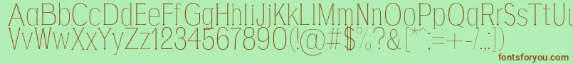 AgajdaThin Font – Brown Fonts on Green Background