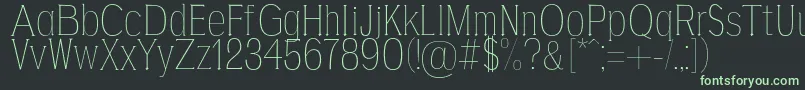 AgajdaThin Font – Green Fonts on Black Background