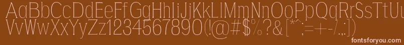 AgajdaThin Font – Pink Fonts on Brown Background