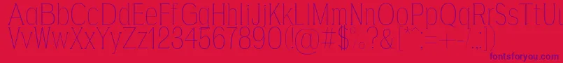 AgajdaThin Font – Purple Fonts on Red Background